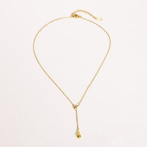 Hanger kettingen Waterdrop y ketting voor vrouwen 18k goud vergulde y-vormige keten sieraden cadeau