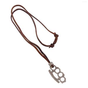 Hanger kettingen western cowboy mannen ketting pu lederen touw sieraden ornament accessoire hiphop trendy creatief voor jubileumgeschenken