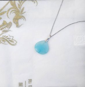 Collares pendientes Venta al por mayor 10 Producto / Collar de suéter de piedra coloreada en forma de gota Regalo Buena suerte