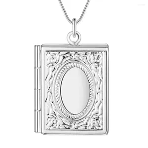 Pendentif Colliers En Gros Charme Couleur Argent Pendentifs Pour Femmes Saint Valentin Cadeaux Collier Dame Mode Bijoux Livre AN739