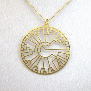 Colliers pendentif en gros Evolution Tree - Collier phylogénétique des sciences de la vie Libérez le bateau 12pcs / lot