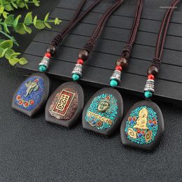 Colliers pendants en gros designs exotiques et ethniques Népal Copper Santal Pendants bijoux Bouddha Collier vintage Bodhi Seed Femmes