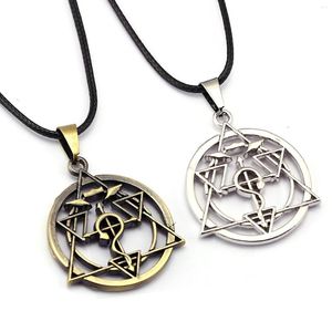 Collares pendientes Venta al por mayor Anime japonés Periférico Fullmetal Alchemist Edward Elric Accesorios de joyería Colgantes de aleación Cosplay