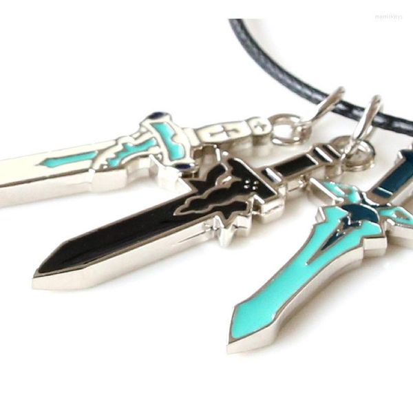 Pendentif Colliers En Gros Japonais Anime Sword Art Collier En Ligne Accessoires Kirigaya Kazuto Noir Blanc Pour Hommes Femmes Bijoux