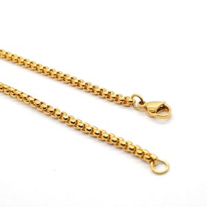 Colliers pendentiels bijoux en gros - Gold 50 60 70 80cm Collier de chaîne Hip Hop en acier titane pour hommes bijoux de la mode sans FADINGQ