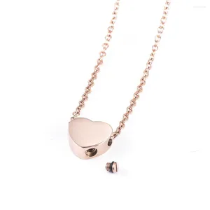 Pendentif Colliers En Gros Petit Curseur Vierge Coeur Urne Collier Souvenir Memorial Cendres Bijoux Charme Pour Les Femmes