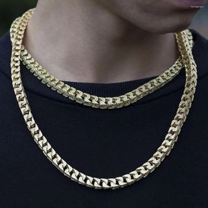 Colliers pendants Collier en gros hommes Miami Cuban Link Chain Brass Cumbic Zirconia CZ Hip Hop Jewelry Fashion