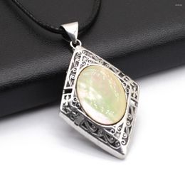 Pendentif Colliers En Gros Collier En Pierre Naturelle Rose Quartz Coquille Blanche Pour La Mode Reiki Cadeaux De Guérison