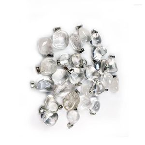 Collane con ciondolo Charms in cristallo bianco unico naturale all'ingrosso pietra irregolare donne fai da te adatte per la creazione di gioielli