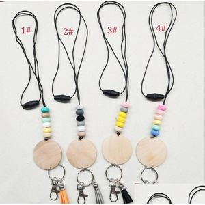 Colliers pendentif en gros personnalisé Sile perle crayon collier disque blanc gland pendentif chaîne Mticolor livraison directe bijoux cou Dhpz2