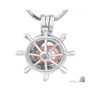 Pendentif Colliers En Gros Sier Plaqué Bateau Roue Cage Pour Femmes Filles Pack De 5 Pcs / Lot Bijoux Pp151 Drop Delivery Pendentifs Dhdnj