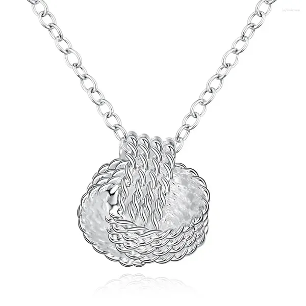 Colliers pendants en gros argent plaqué pour femmes mariage noble belle mode charme élégant joli collier de chaîne bijoux jshn762