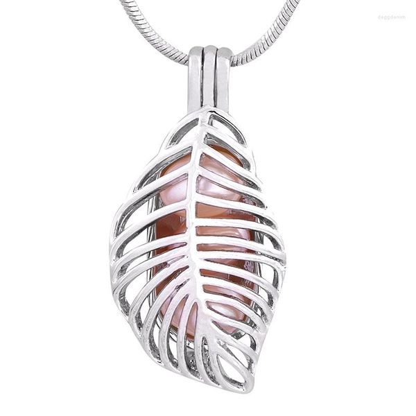 Pendentif Colliers En Gros Argent Plaqué Évider Perle Cage Bijoux Cadeaux Pour Filles Dame Femmes P147