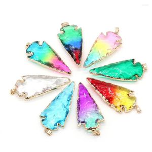 Pendentif Colliers En Gros Triangle Cristal Verre Or Couleur Alliage Charmes Pour Collier Boucles D'oreilles Accessoires Faire DIY Femmes Artisanat