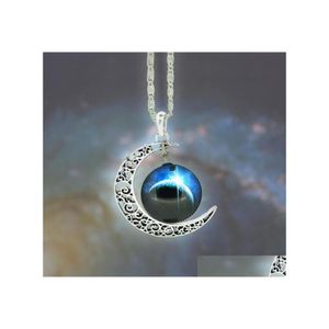 Pendentif Colliers En Gros Vintage Starry Moon Outer Space Universe Gemstone Mix Modèles Drop Livraison Bijoux Pendentifs Dhsa3