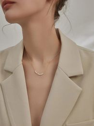 Colliers pendentif avec or 18 carats véritable perle d'eau douce collier ras du cou bijoux Punk Party Designer Club Cocktail Japon 231017
