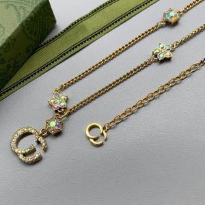 Hanger Kettingen Dames Designer Sieraden Dames Ketting Letters met Diamanten Accessoires Ontwerpers Gouden Ketting CYG2391233