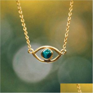 Pendentif Colliers Femmes Evil Eye Bijoux Turquoises Pierre Mode Classique Collier Cadeau Pour Fille 2021 Drop Livraison Bijoux Dhgarden Dhcyd