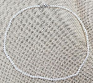 Hanger kettingen dames sieraden ketting 3 mm witte ronde kralen natuurlijke zuidzee -shell parel handgemaakt