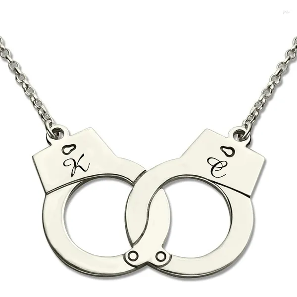 Collares colgantes Collar de mujer Baratija Plata de ley 925 Joyería de disfraz Esposas Suspensión Cadena Collares Regalo para los amantes