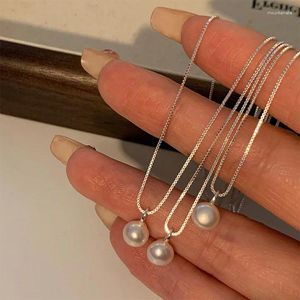 Colliers à pendentif pour femmes, collier de perles délicat et élégant, chaîne à breloques classique, bijoux romantiques Vintage, accessoires tendance