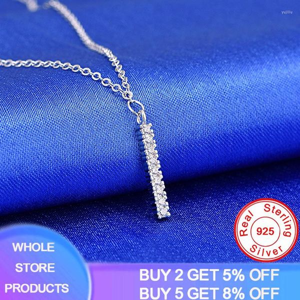 Pendentif Colliers Femmes Argent Couleur Collier Simple Long Rectangulaire Zircon Déclaration Ras Du Cou Cadeau De Fiançailles N011