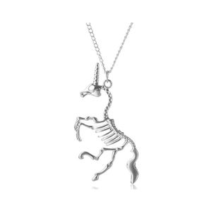 Hanger kettingen dames vintage cartoon persoonlijkheid paarden skelet legering mode sieraden drop levering hangers otb6w