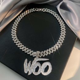 Hanger kettingen woo baby iced out voor mannen hiphop cubaanse ketting vrouwen mode en gecontracteerde link ketting choker fijne sieraden 221114