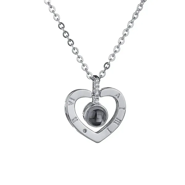 Colliers de pendentif wwlb lover mariage bijoux valentin cadeaux Collier de po personnalisé avec projection de projection piment de compagnie