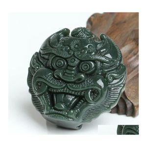 Pendentif Colliers Xinjiang Hetian Gris Jade Boucle De Ceinture Mens En Gros Ces Of Originpendant Drop Delivery Bijoux Pendentifs Otm8E