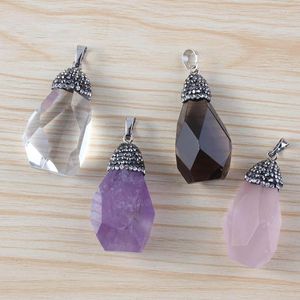 Pendentif Colliers Xinshangmie Mode Pierre Naturelle Violet Cristal Quartzs Améthystes Pendentifs Forme Irrégulière Pour La Fabrication de Bijoux