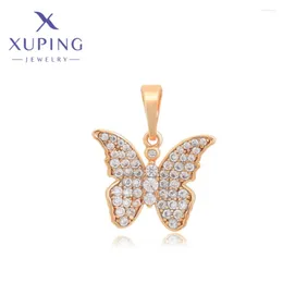 Hangende kettingen xuping sieraden aankomst mode romantische elegante insectenvorm gouden kleur ketting voor vrouwen verjaardagscadeaus x000439227