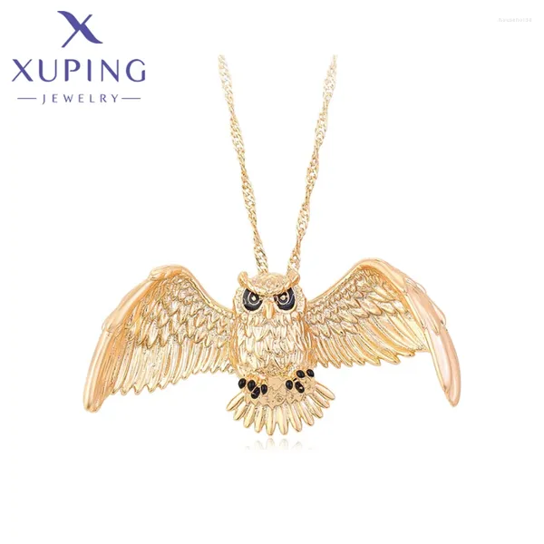 Pendentif Colliers Xuping Bijoux Arrivée Hibou Animal Collier De Couleur Or Pour Femmes Cadeau 14P235160V