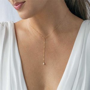 Hanger kettingen y ketting natuurlijke parel ketting 14k goud gevulde choker handgemaakte parelhangers collier femme kolye kraag boho parel sieraden g230202