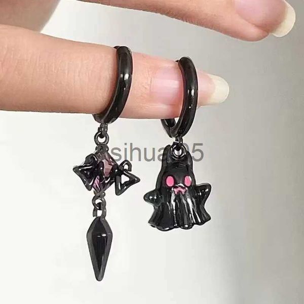 Pendentif Colliers Y2K 2000s Esthétique Ghost Style Piercing Dangle Boucles D'oreilles Pour Femmes Gothique Doux Punk Noir Or Couleur Bijoux De Mode Cadeau De Fête x1009