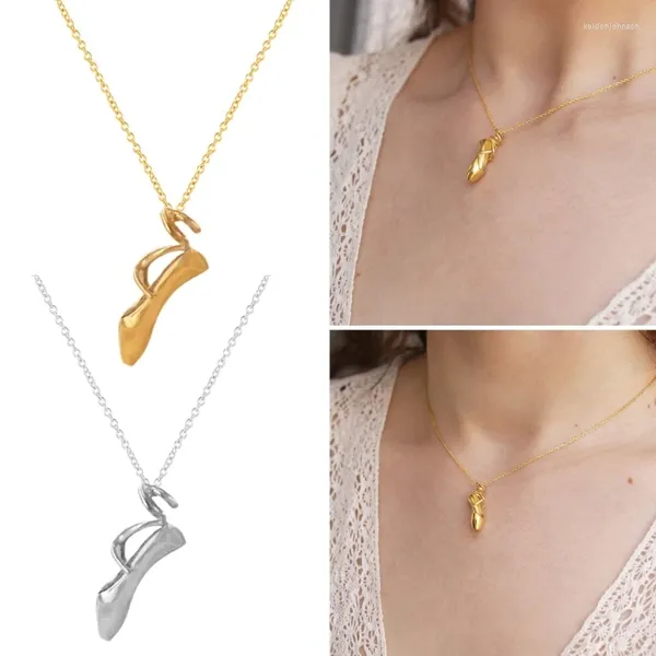 Pendentif Colliers Y2K Esthétique Ballet Chaussure Collier Chaîne À La Mode Unique Cou Bijoux Alliage Matériel Cadeau Pour Femmes Filles 40GB