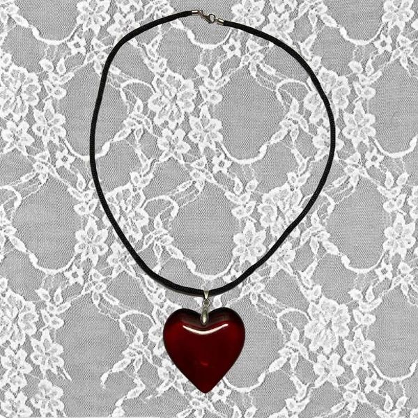 Colliers pendants Y2k Love Heart Collier For Women Fashion Hip Hop Traided Corde Pink Hearts Pendants Girl Rave Gift Bijoux