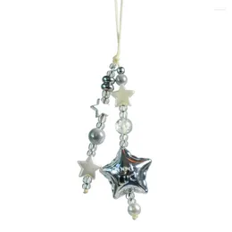 Colliers pendants Y2K Téléphone Charche Keychain Strap d'étoile en perle Lonyard pour femmes Bags Sac Sac à dos Ornement Car Key Holder Bijoux