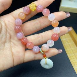 Pendentif Colliers Yanyuan Agate avec boucle de paix Bracelet Perles de citrouille de fille chinoise