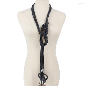 Pendentif Colliers YDYDBZ Collier de corde contemporaine Style Bohème Long Caoutchouc à la main Femme Vêtements ethniques Cadeau pour