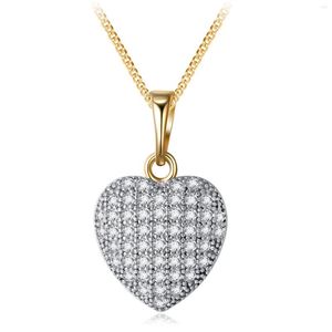 Pendentif colliers YHLISO romantique mignon bulle amour coeur CZ collier pour femmes mode bijoux fille ami cadeau d'anniversaire