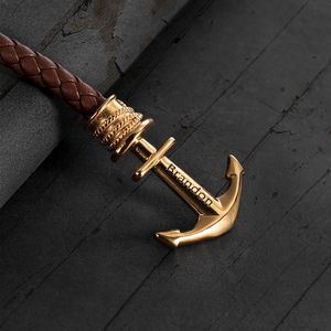 Pendentif Colliers Yoney Drop Personnalisé Anchor Bracelet Accessoires Père Anniversaire Cadeau Pour Petit Ami Bracelet Pour Hommes 230901