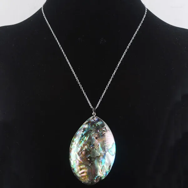 Pendentif Colliers YOWOST Zélande Naturel Abalone Shell Gemstone Perles Collier Bijoux De Mode Pour Femmes Chaîne 18 pouces IN3429
