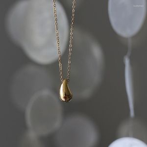 Colliers pendants yun ruo pas fondu vintage gold plaqué à eau massive collier mode titane en acier inoxydable bijoux femme accessoire PPP