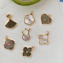 Hanger kettingen yunli real 18k gouden natuurlijke diamant ketting gekleurde schaal pure au750 fijne sieraden cadeau voor vrouwen 230511