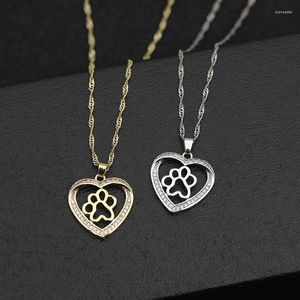 Pendentif Colliers Zhijia Top Marque Femme Collier Coeur Forme Cristal Strass Animal Imprimer Bijoux Cadeaux