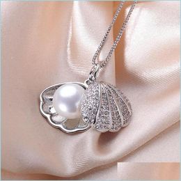 Colliers pendentifs Collier de bijoux de perle de coquille zircon