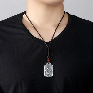 Hangende kettingen Zodiac ketting mannen sieraden retro dierenkaart mannelijke mode trui ketting accessoires amulet boy cadeaubonistant