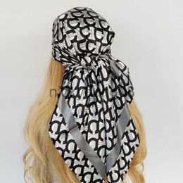 Pendentif Foulards 90 * 90cm Femmes Écharpe Soie Sentiment Cheveux Cou Carré Marque Bureau Bandanna Silencieux Serveur Agents de bord Mouchoir Anneaux Wrap x0904