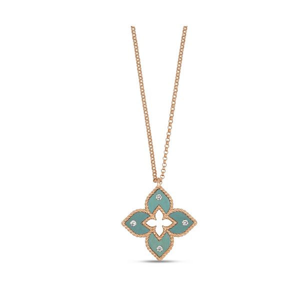 Pendentif avec titane Roberto vert chaîne collier vénitien princesse diamant rubis marque logo designer bijoux fins pour femmes pendentif k or coeur Saturne